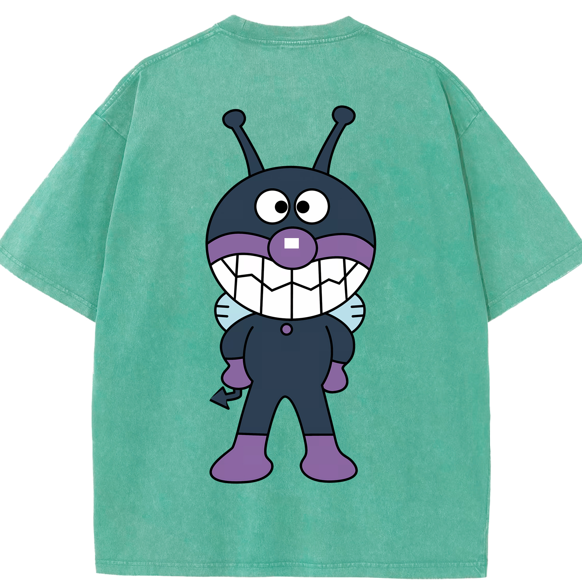 （画像用） アンパンマン Anpanman 綿100% ヴィンテージ風 半袖Tシャツ（背面プリント）